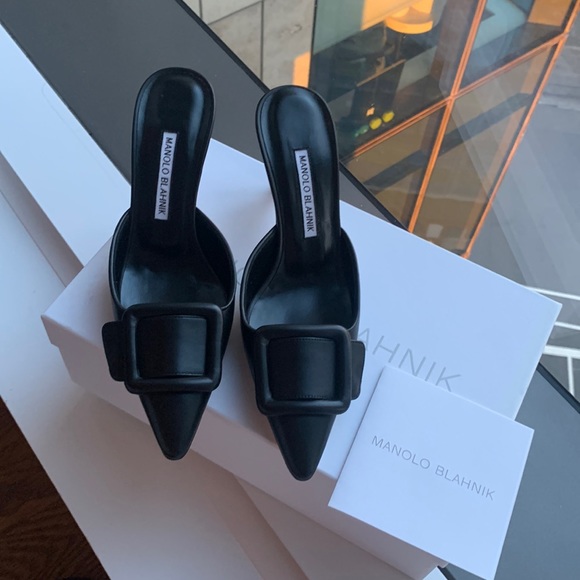 Manolo Blahnik | Shoes | Manolo Blahnik Black Maysale | Poshmark